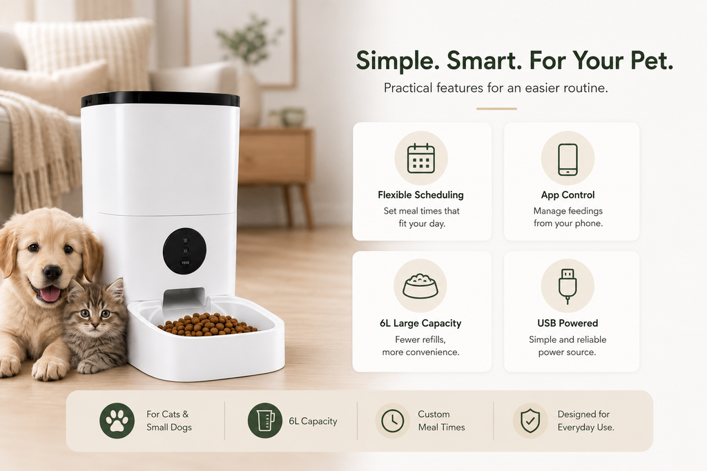 SmartPet™ 6L Automatic Pet Feeder with HD Camera & App Control