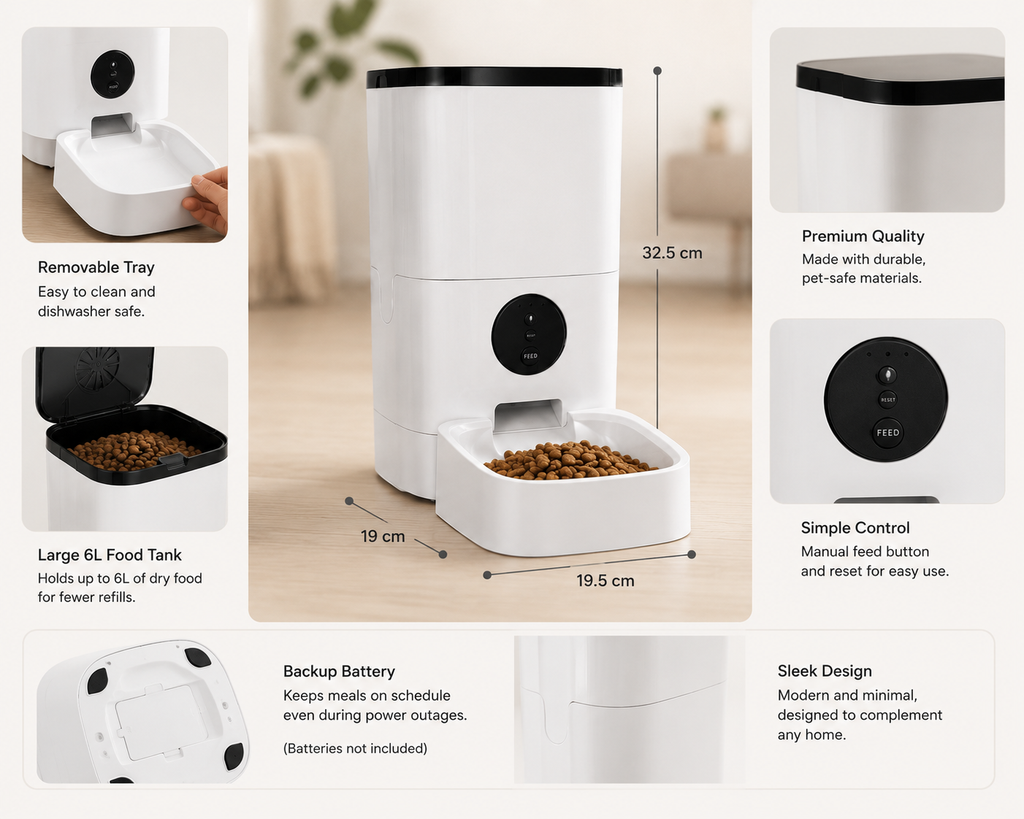 SmartPet™ 6L Automatic Pet Feeder with HD Camera & App Control