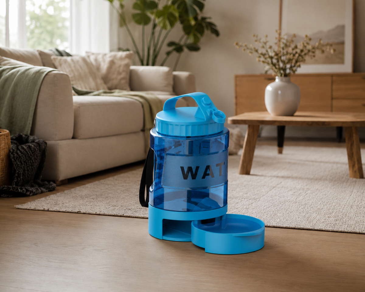HydraPet™ 2-in-1 Portable Water Bottle & Bowl | 2.27L Leak-Proof Design