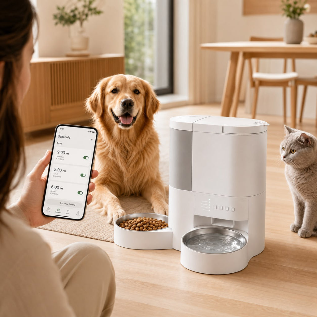 SmartPet™ 2-in-1 Automatic Pet Feeder & Water Dispenser | WiFi App Control